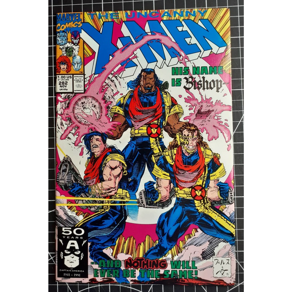 Uncanny X-Men  #282 (1989) Marvel 1ST COVER AND CAMEO APPEARANCE OF BISHOP
